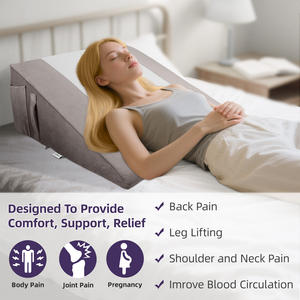 Almohada de cuña de cama de espuma viscoelástica para dormir con reflujo ácido ortopédico multifunción - Product Image 5
