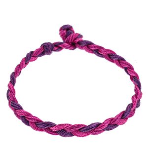 हाथ से बुना हुआ भाग्यशाली कंगन, सूती रस्सी की कई पट्टियाँ हैं जो प्रतिरोधी और समायोज्य ब्रेसलेट - Product Image 6