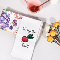 XP Wholesale Sublimation Blamks pour impression personnalisée, torchon de cuisine absorbant en microfibre recyclée à tissage gaufré