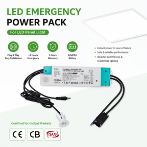 Paquete de Controladores LED de Emergencia ProGrade Plug & Play LiFePO4 3W 5W 8W, Respaldo Inteligente de 180 Minutos, Certificaciones CB CE SAA para Integración en Edificios - Product Image 1