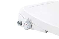 Siège de toilette bidet à installation facile, fixation non électrique, double buse, eau froide, fermeture douce