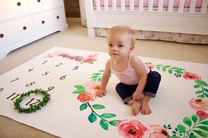 Premium Polaire Grand 40 "x 60" Cadre De Couronne Inclus Fille Infantile Nouveau-Né <span class=keywords><strong>Couverture</strong></span> Mensuelle D'étape - Product Image 3