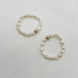Anillo de Perlas de Agua Dulce Barrocas AA de Alta Calidad de 3-4 mm, Hecho a Mano, Chapado en Oro de 14K, Resistente al Agua, Longitud 5.5/<span class=keywords><strong>6</strong></span> cm, Moda Superior para Mujer - Product Image 5