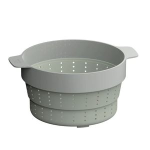 Panier vapeur pliable vert sauge 24 cm pour usage en cuisine - Product Image 1
