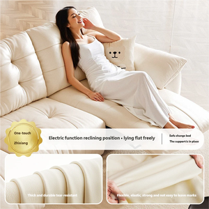 Sofá Reclinable para Sala de Estar con Reposacabezas Ajustable y Soporte Lumbar de Cuero para la Familia, Noche de Cine, Asientos Cómodos - Product Image 3