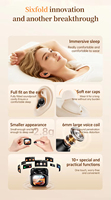 Écouteurs Bluetooth à réduction de bruit JM28 avec écran tactile, traduction optionnelle, certifiés CE FCC Rohs, embouts doux pour le sommeil, écouteurs sans fil