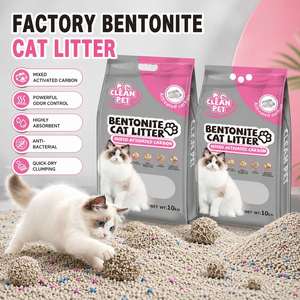 Nouvelle Arrivée 2026 Litière pour Chat en Bentonite avec Billes de Charbon Actif Mélangées Faible Émission de Poussière 5L 10L Vente en Gros - Product Image 1