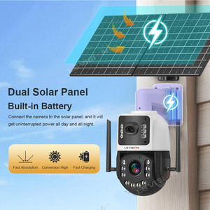 Caméra CCTV solaire extérieure LS VISION 20W, double objectif <span class=keywords><strong>4MP</strong></span>, zoom 50X, caméra étanche à batterie, PTZ, éclairage 24/7, caméra AOV - Product Image 4
