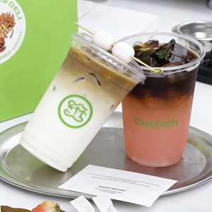 Gobelets en plastique PP pour l'extérieur, 24/32 oz, avec film d'étanchéité pour couvercle, logo personnalisé, diamètre 90 mm, pour café, lait, thé - Product Image 4