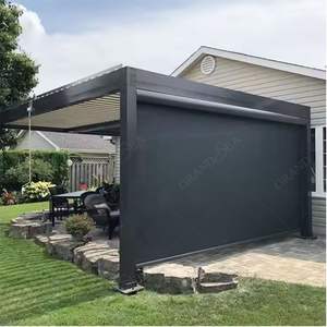 <span class=keywords><strong>Pergola</strong></span> en aluminium sur mesure <span class=keywords><strong>2x3</strong></span> pour extérieur, toit à persiennes imperméable, avec stores latéraux - Product Image 4