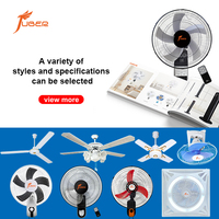 Ventilateur mural oscillant rechargeable de 16 pouces à 3 vitesses, fonctionnant sur courant alternatif