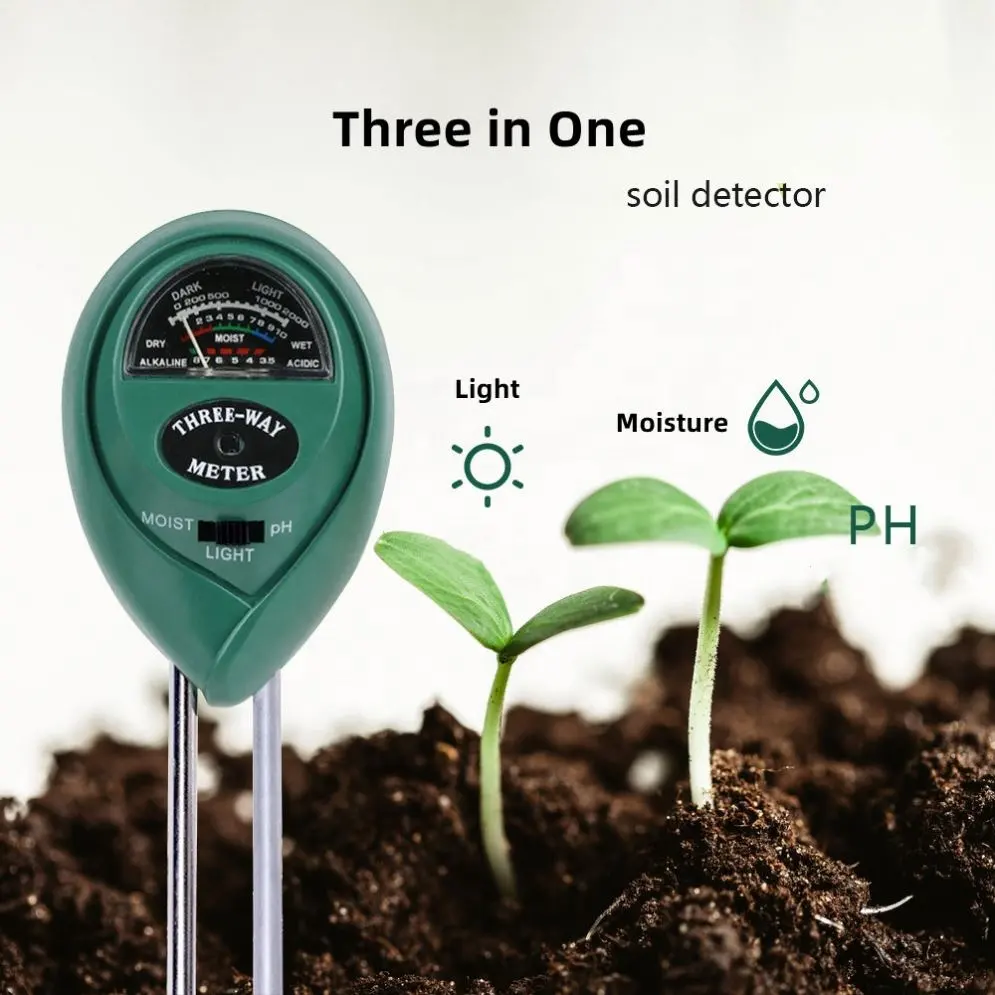 3 In 1 Soil Meter Moisture Photosensitive soil detector Soil Moisture and light meter