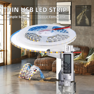 Striscia LED COB Flessibile 2.7mm ad Alta Densità 480LED/<span class=keywords><strong>m</strong></span> USB Dimmerabile Bianco Caldo/Freddo Controllo Vocale IP20 Tagliabile - Product Image 2