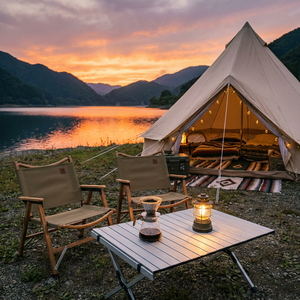 Silla Kermit, Silla Plegable para Camping con Acabado de Madera, Silla de Picnic Ligera de Tela Oxford 600D para Glamping al Aire Libre - Product Image 4