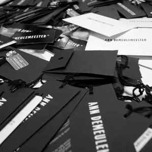 Etiqueta colgante personalizada de alta calidad para camisetas de hombre, Material de lino con flor única recortada, Dropshipping para bolsos y zapatos - Product Image 5