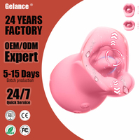 Gelance 3-in-1 Silikon Klitoris- und Brustwarzen-Vibrator mit 10 Leck-/Bissmodi, USB-Aufladbar, Umweltfreundlich, für Frauen, Männer und Paare