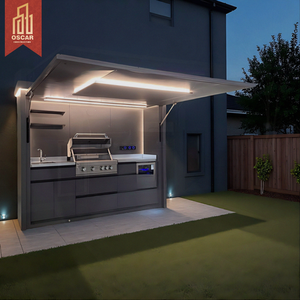 Outdoor Bbq Grill <strong>Cabinet</strong> with Sink and Faucet Modular Design Garden Backyard Outdoor Use Outdoor Kitchen - Product Image 1