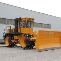 Machine de compactage des déchets de déponement modèle SL20 de 20 tonnes métriques, équipée d'un tambour de compactage de 200 CV