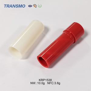 Tubes de rouge à lèvres ronds en plastique, tubes de baume à lèvres rouges et transparents - Product Image 6