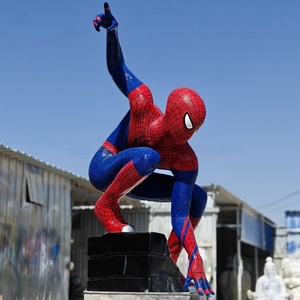 Su misura a grandezza naturale <span class=keywords><strong>Spiderman</strong></span> DIY decorazione per la casa scultura nuovo Design in fibra di vetro resina cartone animato animale tema arte pronta per la spedizione - Product Image 3