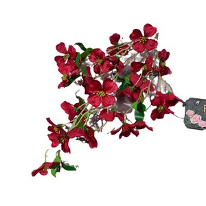 Fleurs artificielles de Cornus Kousa en soie, réalistes, pour décoration de mariage, décoration intérieure, accessoires extérieurs, moulage par injection, fabrication chinoise - Product Image 5