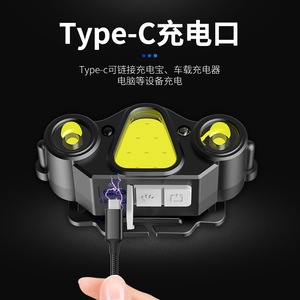 Ledhead LED Headlamp Rechargeable Lithium <b>Battery</b> 120lm W White <b>Light</b> Outdoor Fishing Hands Free Motion <b>Sensor</b> - Product Image 5