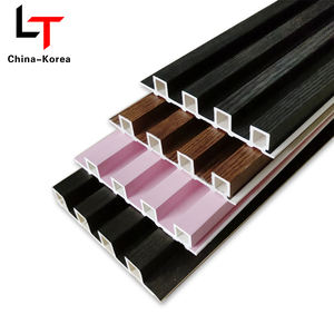 LT Prix d'usine Revêtement en lattes 3D WPC Panneau mural cannelé WPC Décoration intérieure et extérieure Panneau mural cannelé PVC WPC - Product Image 6