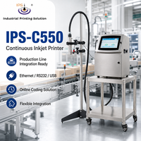 Imprimante jet d'encre industrielle IPS-C550 avec système de contrôle Linux, capacité de codage sur 5 lignes et prise en charge de l'impression de codes-barres et de codes QR