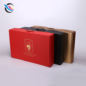 Personalizado botella de cerveza plegables de cartón 6 <span class=keywords><strong>vino</strong></span> de la botella de <span class=keywords><strong>vino</strong></span> de llevar la caja de regalo - Product Image 2