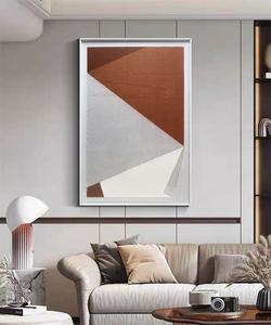 Décoration d'intérieur moderne luxe encadré oeuvre 3D fait à la main acrylique mur Art abstrait géométrique décoratif peintures salon - Product Image 4