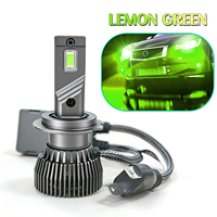 Ampoule de phare LED verte super lumineuse 130W, double tube en cuivre, haute puissance, H4 H7 H11 9005, phare LED automobile, combo de feux antibrouillard