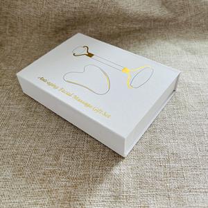 Pierre de massage manuel pour le soin du visage au meilleur prix, pierre de quartz rose gua sha en boîte, vente en gros - Product Image 2