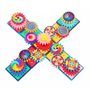 new customized magnetic gears toys preschool puzzle gear creative toys for children magnetic tiles toy for STEM learning