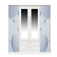 Armoire moderne blanche grise de style marocain avec miroir pour le salon, la blanchisserie, l'atelier et la salle à manger.