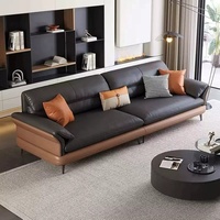 Ensemble de canapés de bureau présidentiel en cuir moderne, 3 places, avec structure métallique, canapé de luxe pour salle de direction, vente en gros