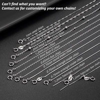 Personnalisé cadena 925 Sterling Silver Italie Fine Chaîne Colliers Lien Croix Boîte Corde Figaro Serpent En Gros En Vrac Bijoux Pour Femmes