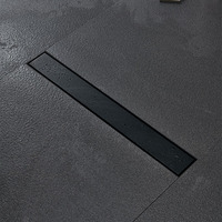 Drain de douche linéaire en acier inoxydable anti-odeur, sur mesure OEM, avec insert pour carrelage
