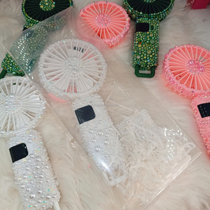 Ventilateur à main en diamant USB, mini ventilateur électrique rechargeable pour extension de cils, vente en gros - Product Image 4