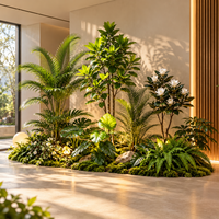 Arrangement de plantes artificielles prêt à poser, végétation artificielle commerciale pour aménagement paysager de centres commerciaux, restaurants, cafés, villas, salles d'exposition, décoration