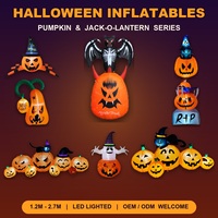Citrouille gonflable d'Halloween noire Feidu en tissu Oxford certifiée CE pour événements familiaux et divertissements extérieurs pour adultes