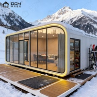 Cabine en bois de luxe OCM, maison capsule en bois |   Cabine préfabriquée mobile pour le tourisme haut de gamme, le bureau à domicile et les projets de bar à domicile