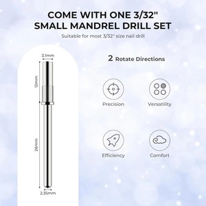 <b>Nail</b> Drill Bits 80#120#180#240# Small Sanding Bands for <b>Nail</b> Drill 4 Color Electric File <b>Nail</b> Sanders with 3/32" Mandrel Bit - Product Image 2