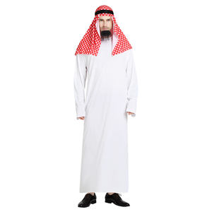 Costume Cosplay dell'abito bianco arabo di Halloween Set Costume del principe arabo con fascia per gli uomini - Product Image 1