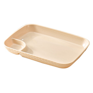 Assiette rectangulaire en plastique incassable pour fêtes et pique-niques, motif quadrillé créatif, style japonais, vente en gros sur mesure - Product Image 1