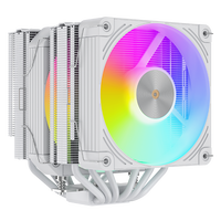 COOLLEO Etian P60TP WH V2 deux tours 6 caloducs PC radiateur refroidisseur d'air refroidisseur CPU ARGB LGA115X/1200/1700/1851AMD refroidissement en profondeur