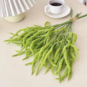 ช่อดอกไม้ประดิษฐ์สีเขียว ใบไม้ซิลิโคนเสมือนจริง ตกแต่งโต๊ะในร่ม งานแต่งงาน - Product Image 4