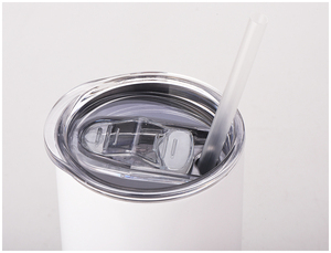 Straight 20 oz Stainless Steel Shimmer Rainbow Skinny Sublimation Blank Tumbler <strong>Bulk</strong> 20oz Glitter <strong>White</strong> Tumbler <strong>Mug</strong> with Straw - Product Image 4