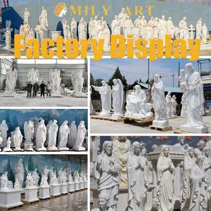 Statua Gigante di Gesù in Marmo per Esterni, Scultura in Pietra Naturale del Cristo Redentore di Rio in Vendita - Product Image 5