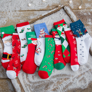 5 пар подарочные носки для женщин унисекс носки для экипажа Мультяшные хлопковые рождественские носки - Product Image 3