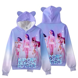 Nuova <span class=keywords><strong>Felpa</strong></span> <span class=keywords><strong>con</strong></span> Cappuccio 3D <span class=keywords><strong>con</strong></span> Orecchie di Gatto, Stampa Digitale di Film KPop Demon Hunters Witch Hunter, Abbigliamento per Adulti e Bambini - Product Image 3